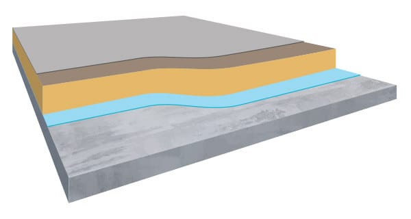 Concrete deck, EPDM membrane